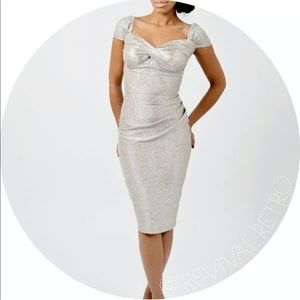Silver Starlet Stop Staring Wiggle Dress